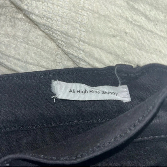 FRAME Ali High Rise Skinny Jeans Black Size 25 - Picture 11 of 13
